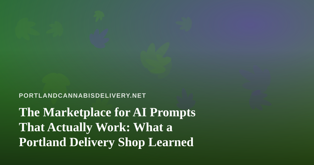 The Marketplace for AI Prompts That Actually Work: What a Portland Delivery Shop Learned
